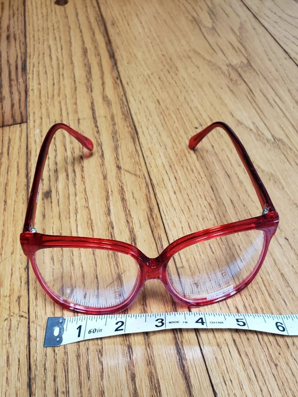 Vintage Red Sally Jessy Raphael style Glasses Urkel Oversized Frames NOS